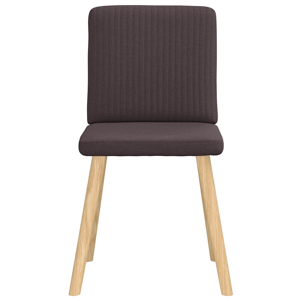 Eetkamerstoelen 6 st stof donkerbruin