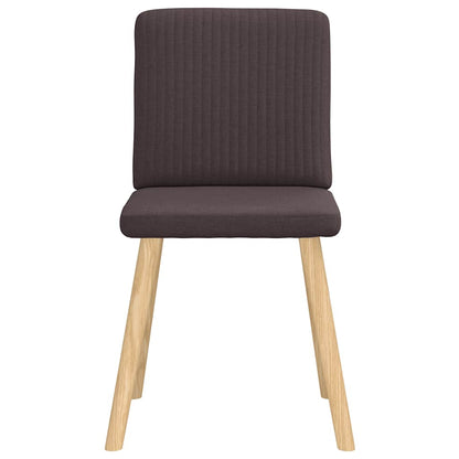 Eetkamerstoelen 6 st stof donkerbruin