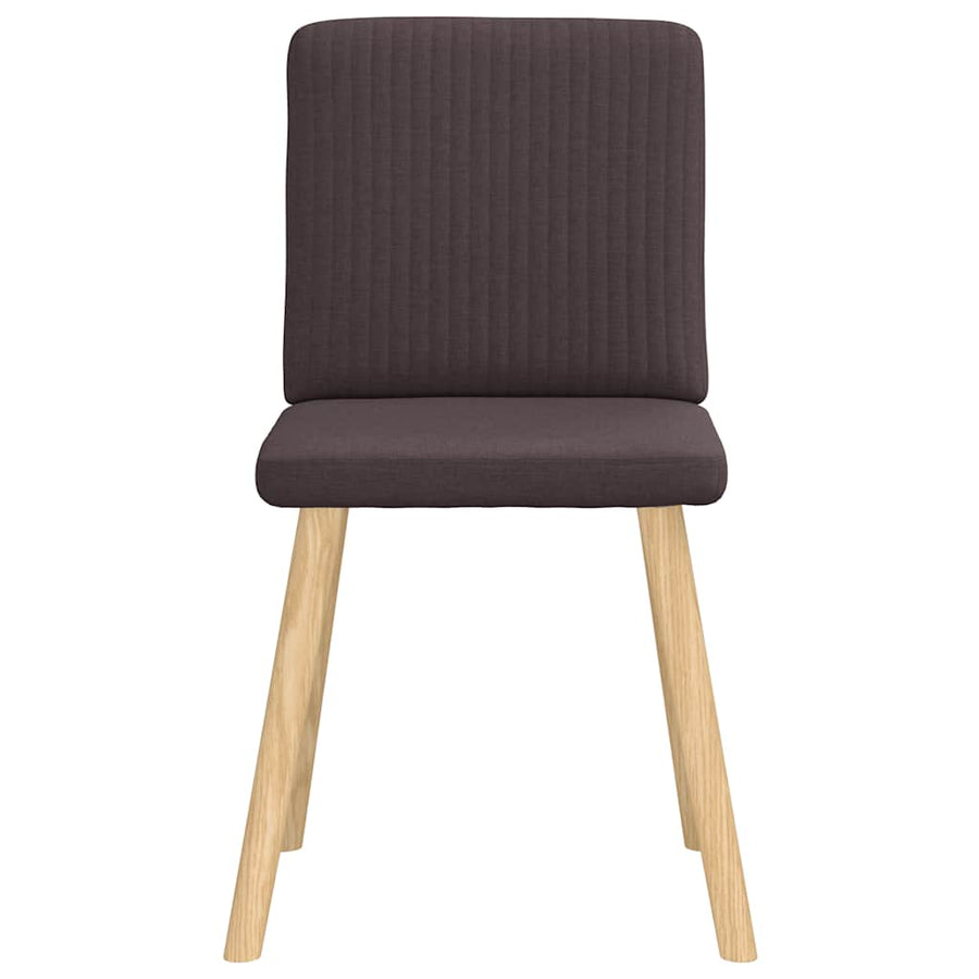 Eetkamerstoelen 6 st stof donkerbruin