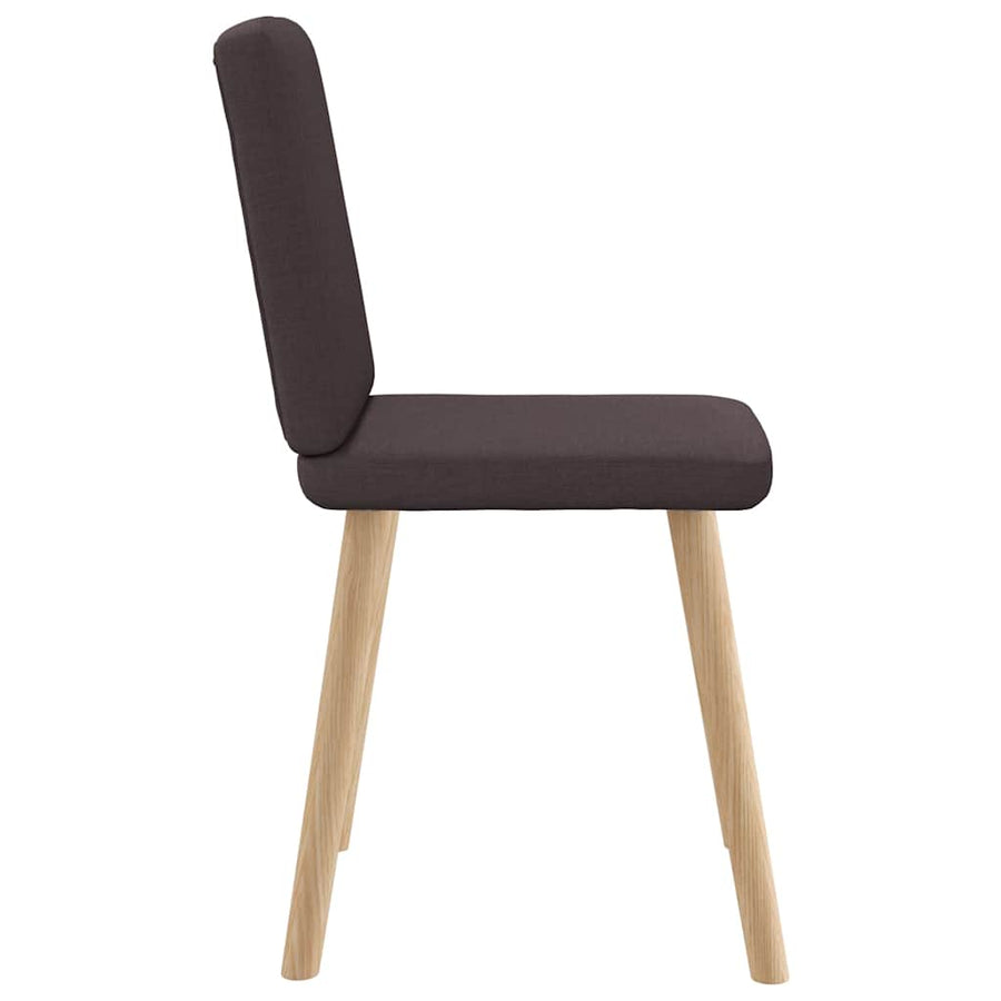Eetkamerstoelen 6 st stof donkerbruin