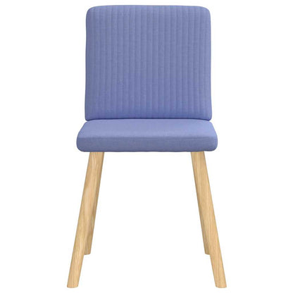 Eetkamerstoelen 6 st stof jeansblauw