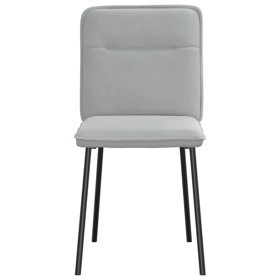 Eetkamerstoelen 6 st fluweel lichtgrijs