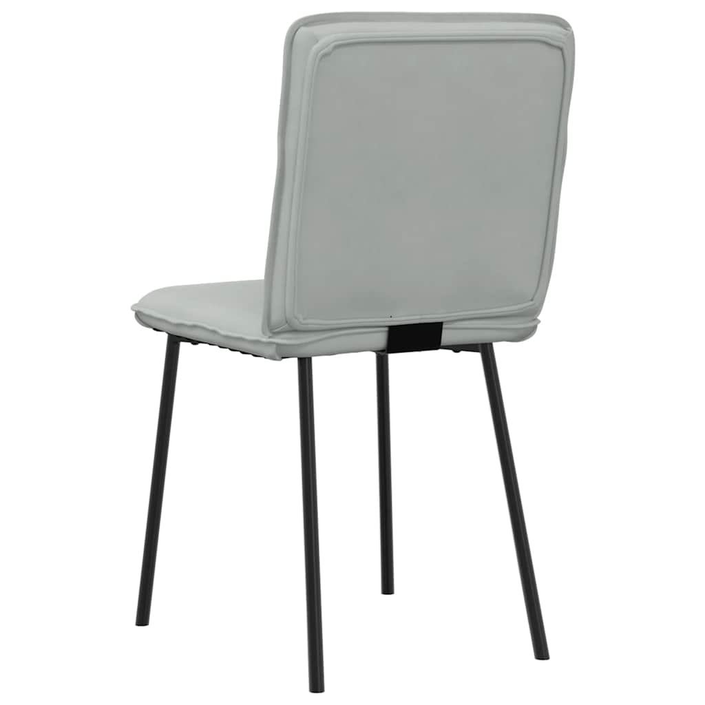 Eetkamerstoelen 6 st fluweel lichtgrijs