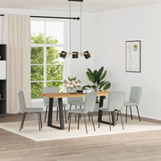 Eetkamerstoelen 6 st fluweel lichtgrijs 45x54x83 cm