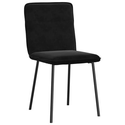 Eetkamerstoelen 6 st fluweel zwart