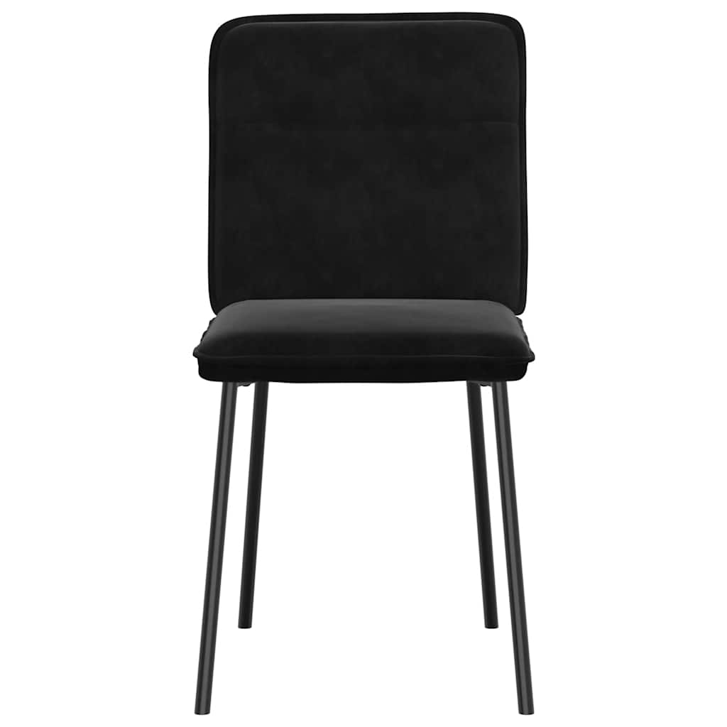 Eetkamerstoelen 6 st fluweel zwart