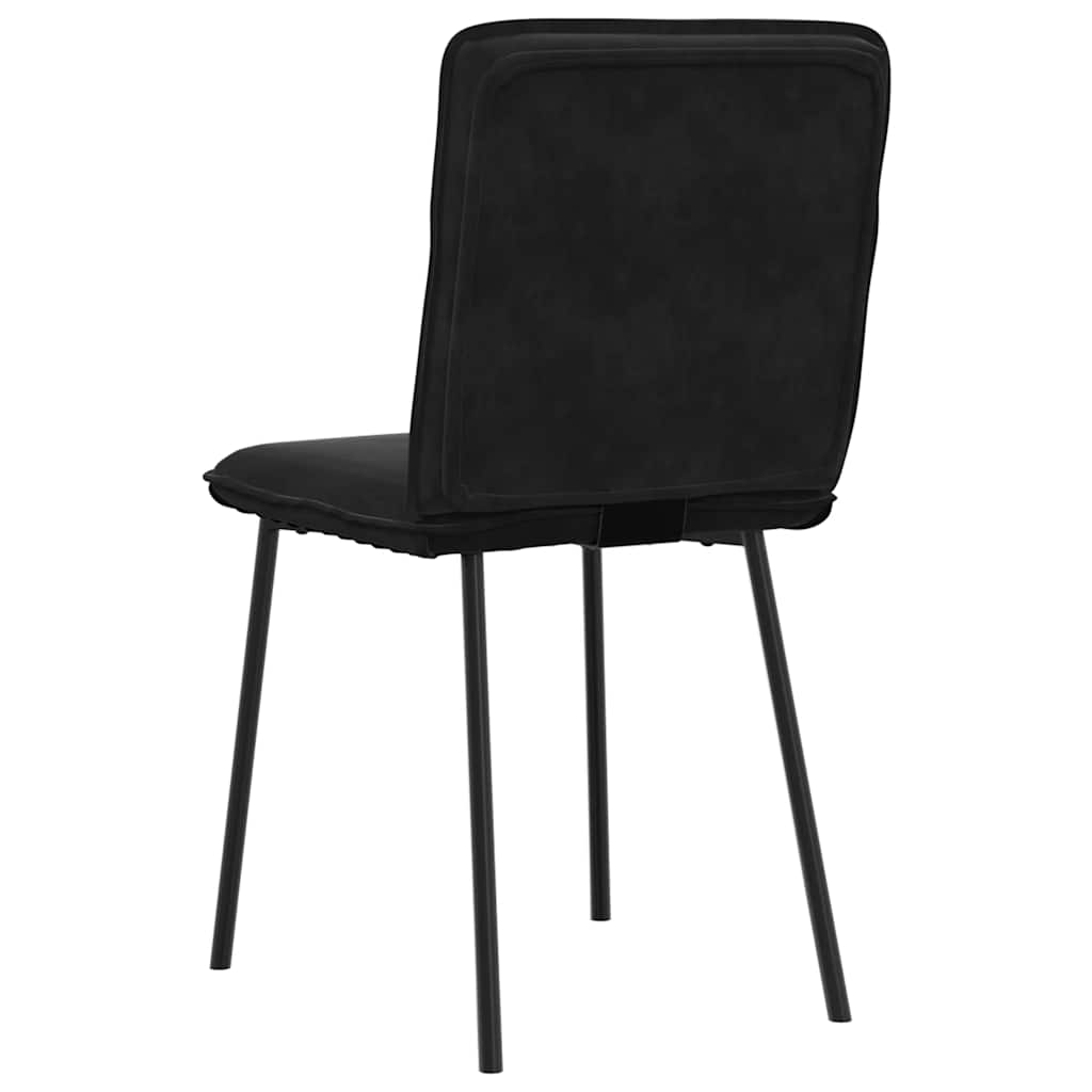 Eetkamerstoelen 6 st fluweel zwart