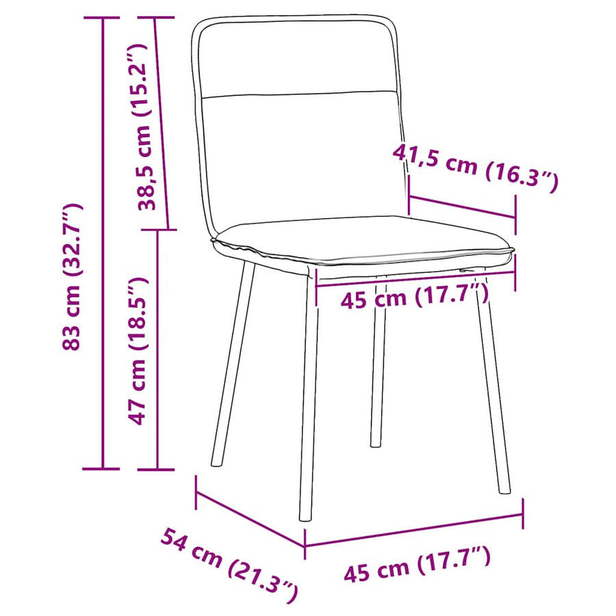 Eetkamerstoelen 6 st fluweel zwart