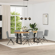 Eetkamerstoelen 6 stuks stof lichtgrijs 46.5x53x84 cm