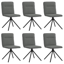 Eetkamerstoelen 6 st stof donkergrijs