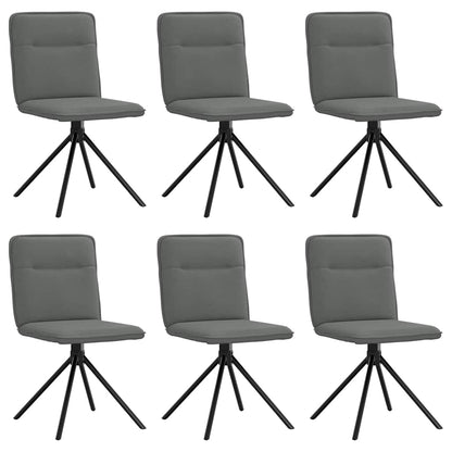 Eetkamerstoelen 6 st stof donkergrijs