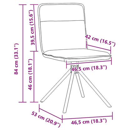 Eetkamerstoelen 6 st stof donkergrijs