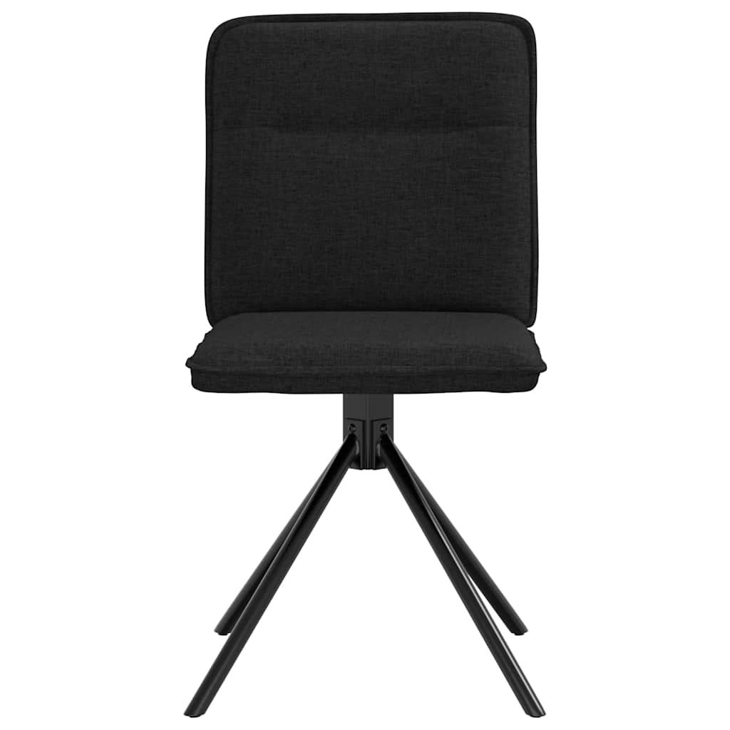 Eetkamerstoelen 6 st stof zwart