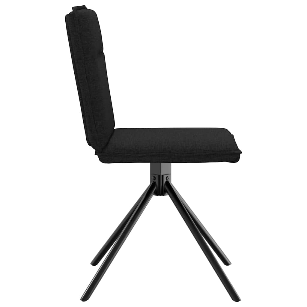 Eetkamerstoelen 6 st stof zwart