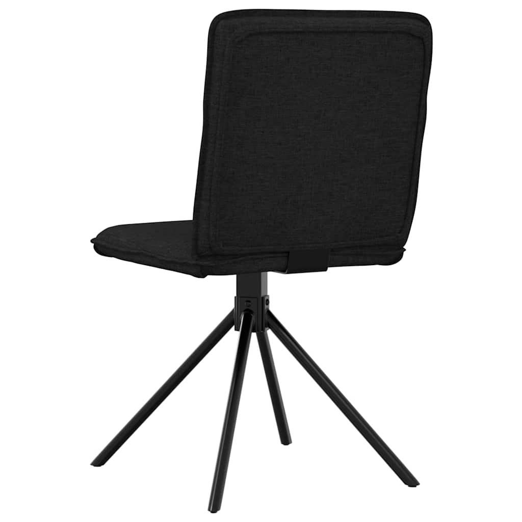 Eetkamerstoelen 6 st stof zwart