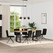Eetkamerstoelen 6 st zwart 46,5x53x84 cm
