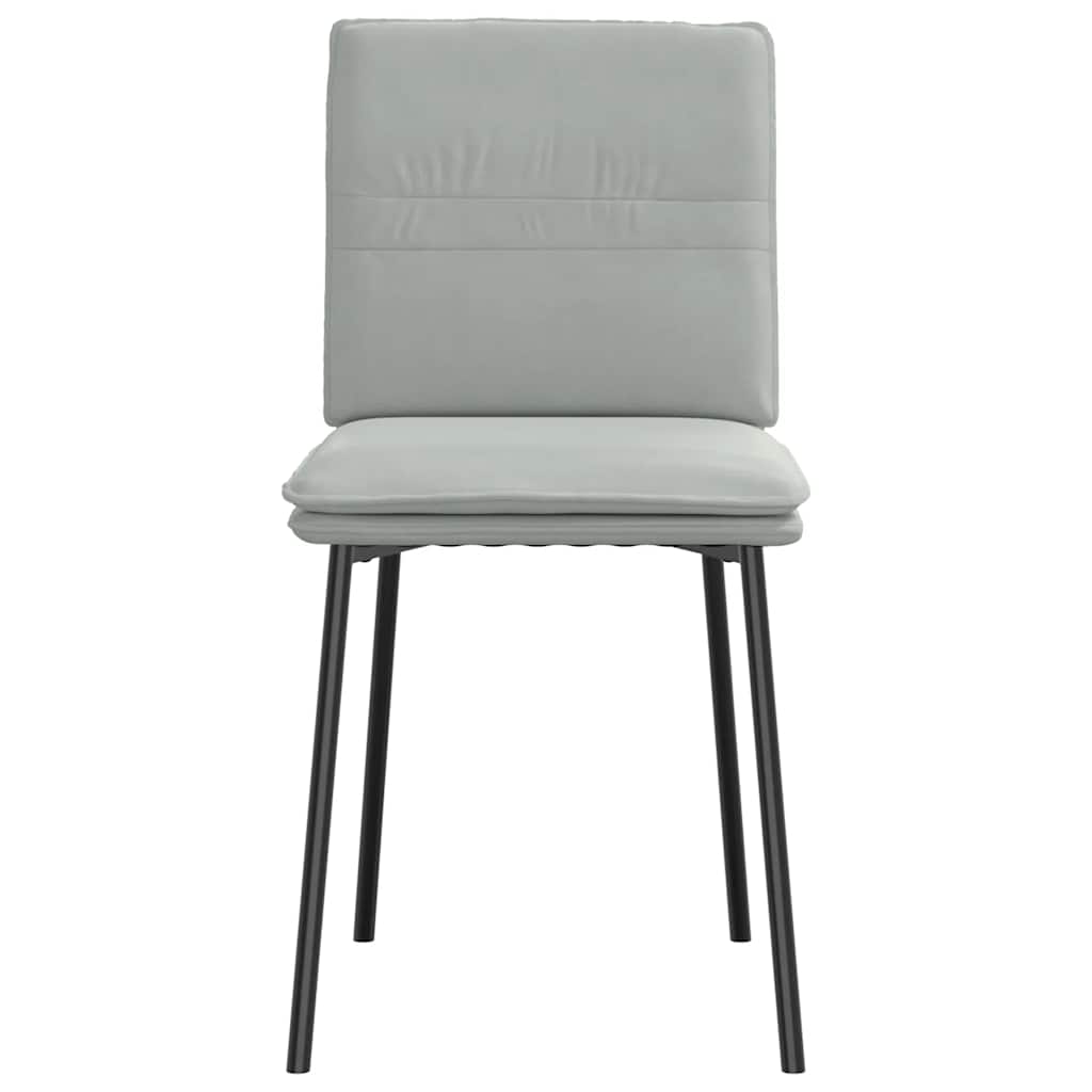 Eetkamerstoelen 6 st fluweel lichtgrijs
