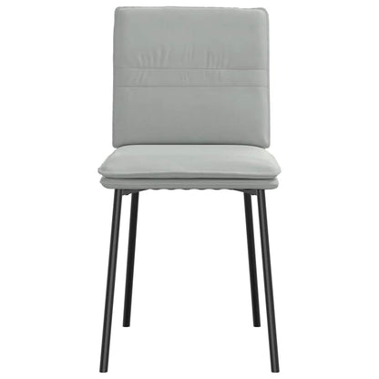 Eetkamerstoelen 6 st fluweel lichtgrijs