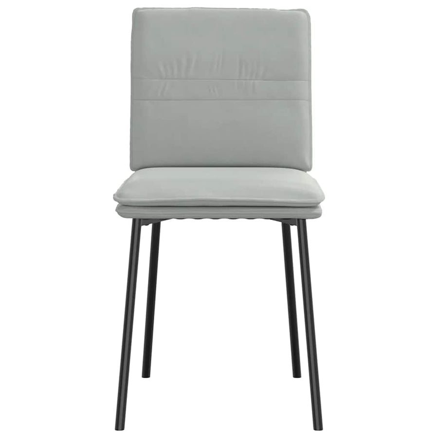 Eetkamerstoelen 6 st fluweel lichtgrijs