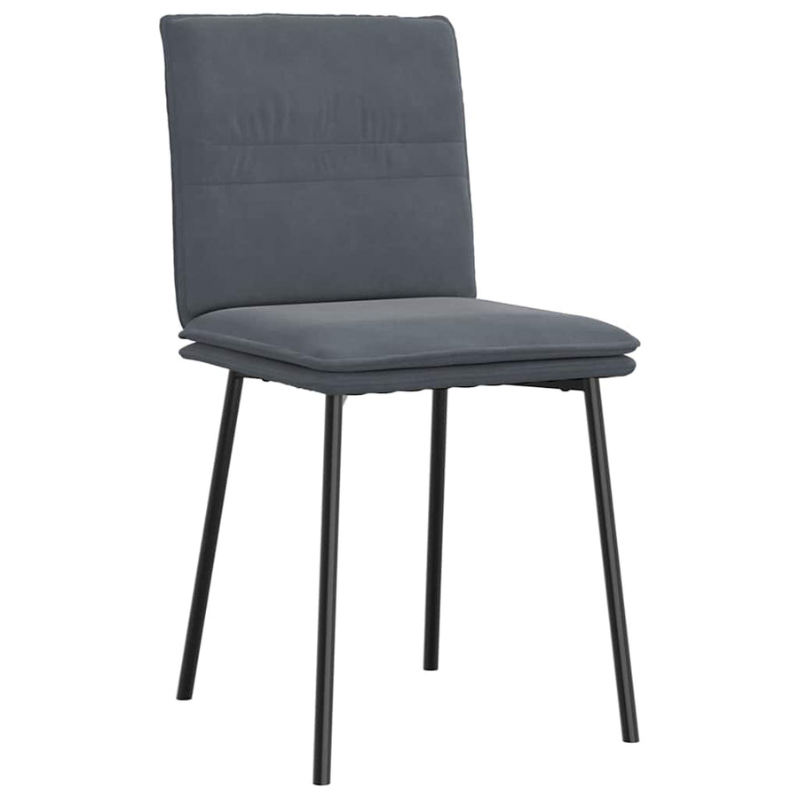 Eetkamerstoelen 6 st fluweel donkergrijs