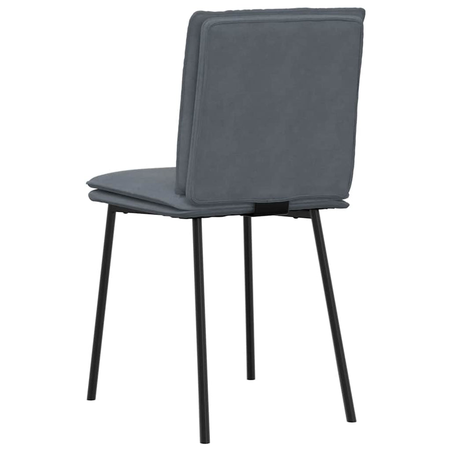 Eetkamerstoelen 6 st fluweel donkergrijs