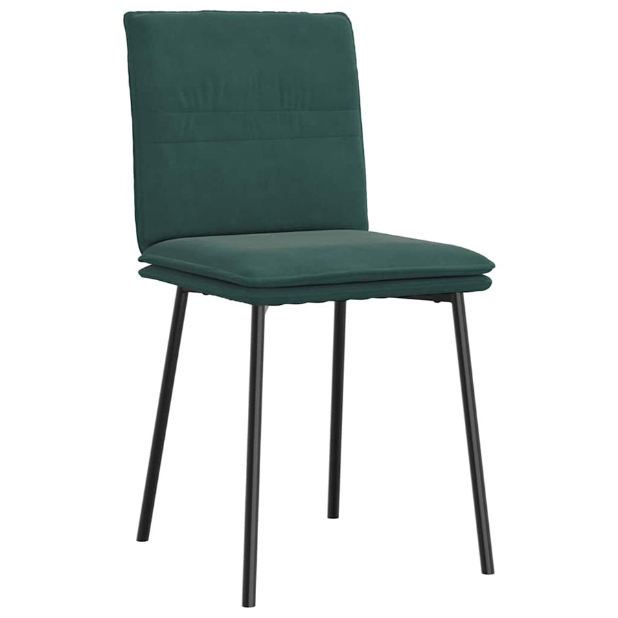 Eetkamerstoelen 6 st fluweel donkergroen