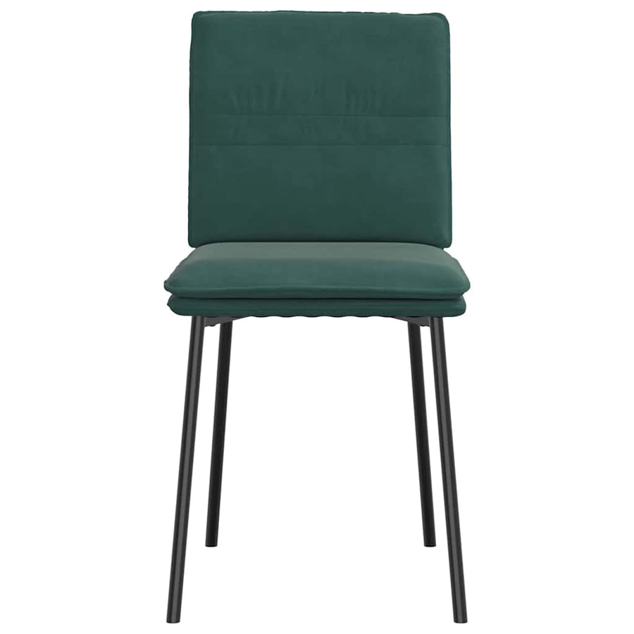 Eetkamerstoelen 6 st fluweel donkergroen