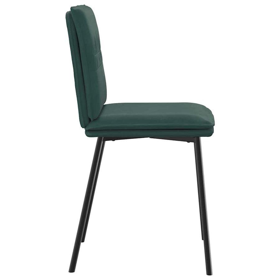 Eetkamerstoelen 6 st fluweel donkergroen