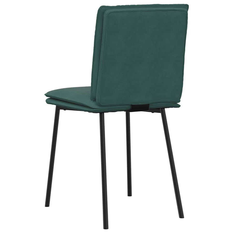 Eetkamerstoelen 6 st fluweel donkergroen