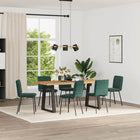 Eetkamerstoelen 6 st fluweel donkergroen 45x54x83 cm