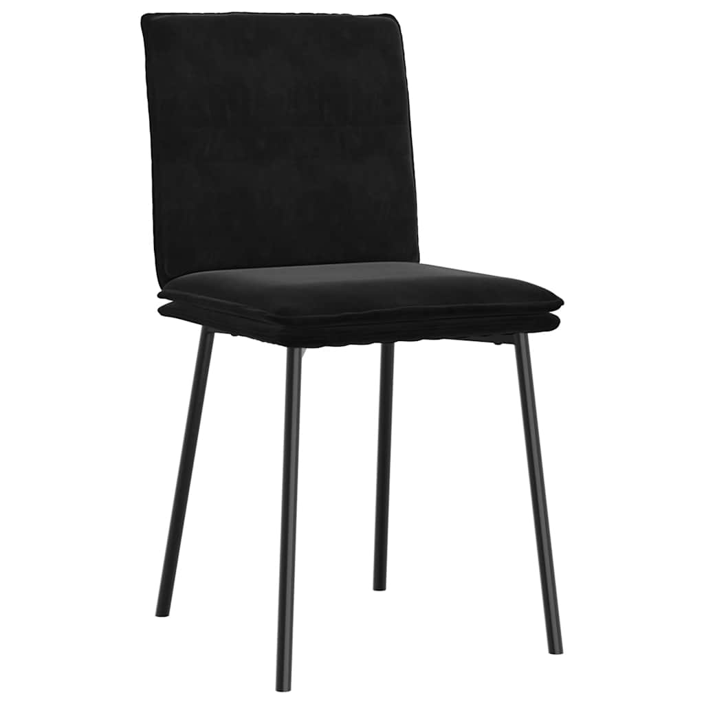 Eetkamerstoelen 6 st fluweel zwart