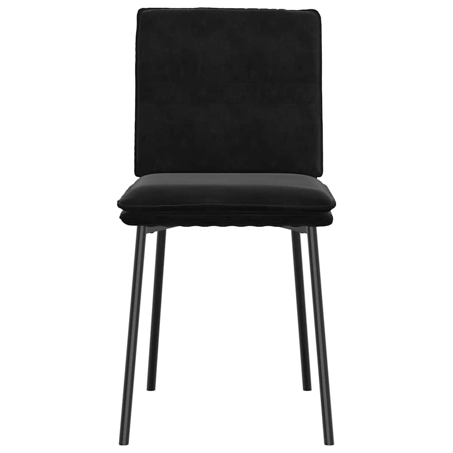 Eetkamerstoelen 6 st fluweel zwart