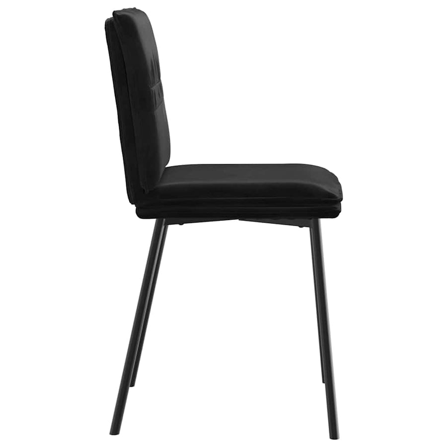 Eetkamerstoelen 6 st fluweel zwart