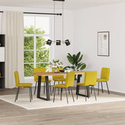Eetkamerstoelen 6 st fluweel geel 45x54x83 cm