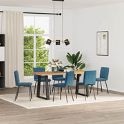 Eetkamerstoelen 6 st fluweel blauw 45x54x83 cm