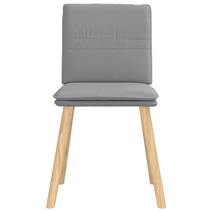 Eetkamerstoelen 6 st stof lichtgrijs