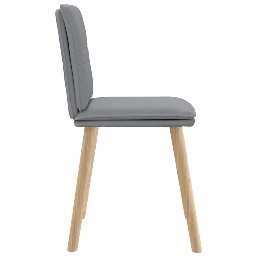 Eetkamerstoelen 6 st stof lichtgrijs