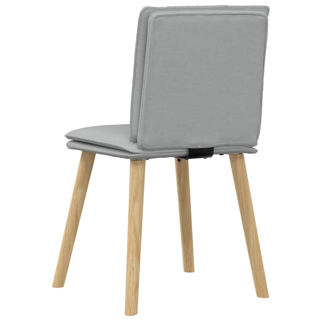 Eetkamerstoelen 6 st stof lichtgrijs