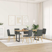 Eetkamerstoelen 6 stuks stof donkergrijs 45x54x86 cm
