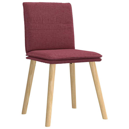 Eetkamerstoelen 6 st stof wijnrood
