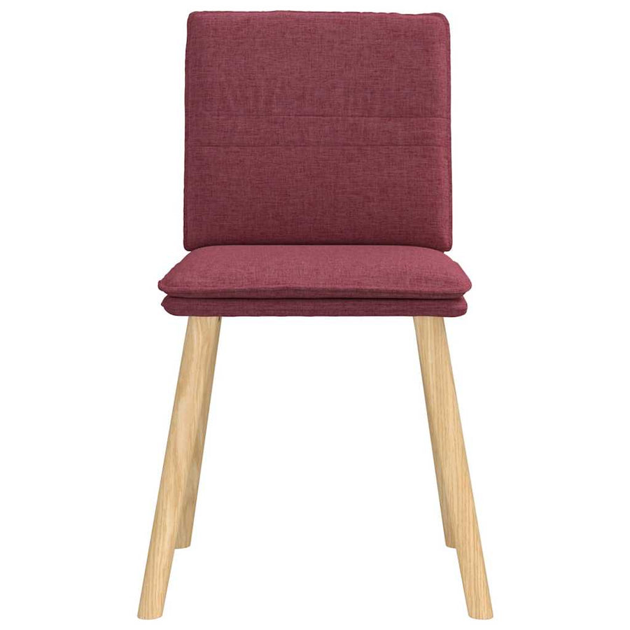 Eetkamerstoelen 6 st stof wijnrood