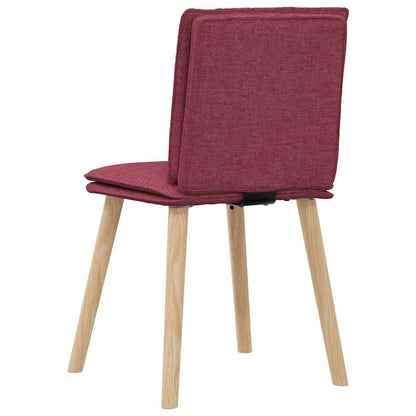 Eetkamerstoelen 6 st stof wijnrood