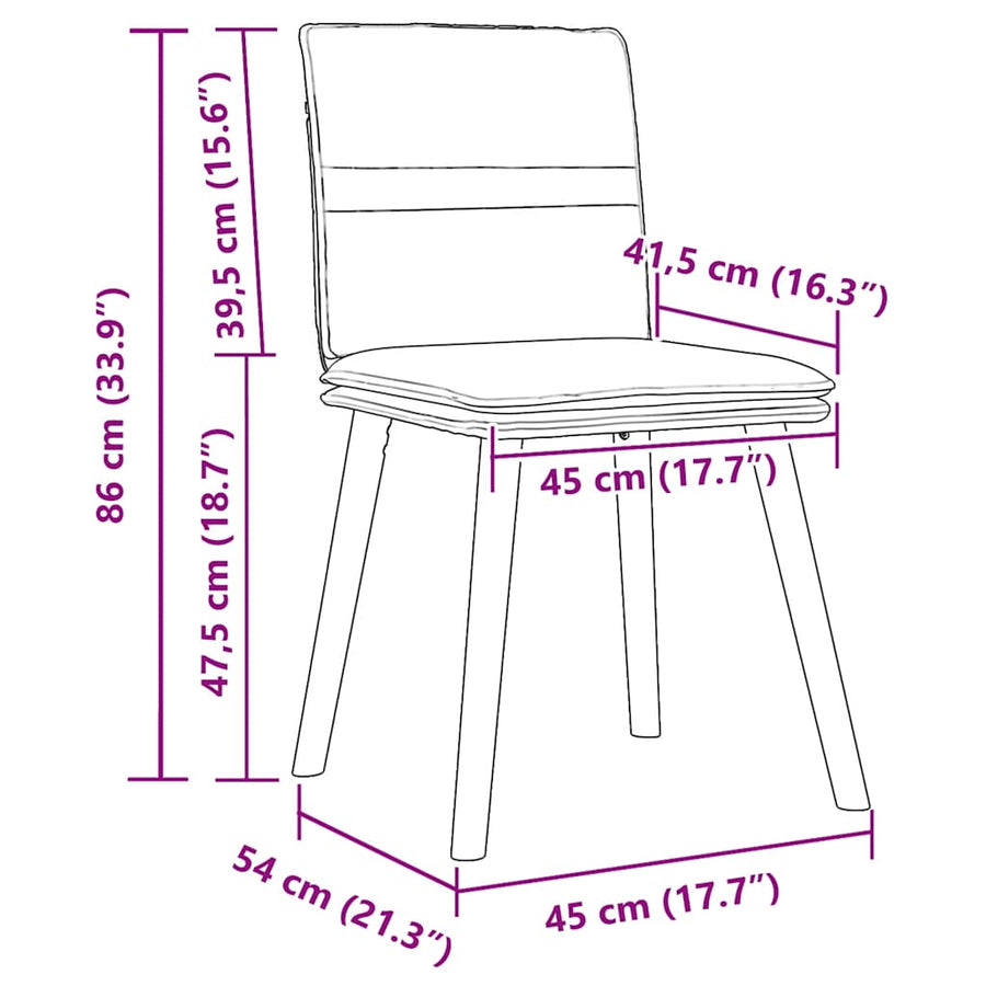 Eetkamerstoelen Stof 6 Donkerbruin