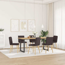 Eetkamerstoelen Stof 6 Donkerbruin