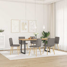 Eetkamerstoelen 6 stuks stof taupe 45x54x86 cm
