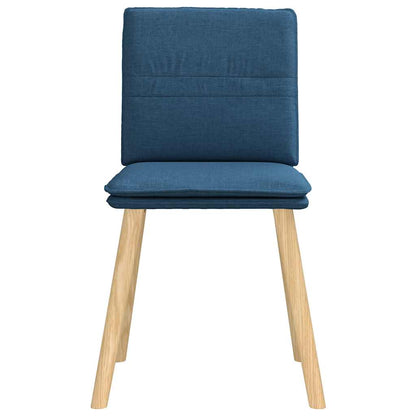 Eetkamerstoelen 6 st stof blauw