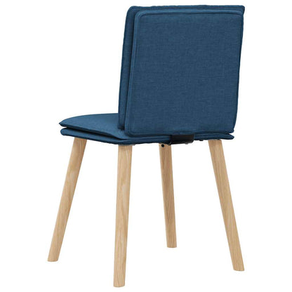 Eetkamerstoelen 6 st stof blauw