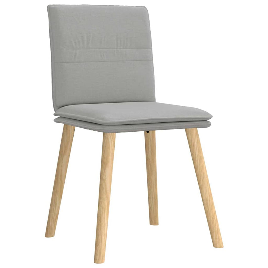 Eetkamerstoelen 6 st stof wolk grijs