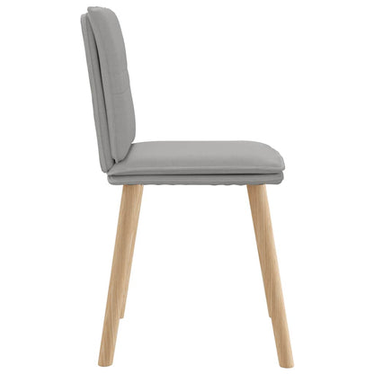 Eetkamerstoelen 6 st stof wolk grijs