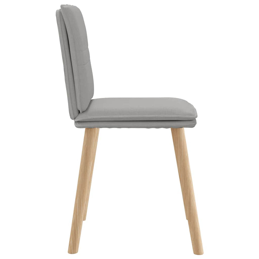 Eetkamerstoelen 6 st stof wolk grijs